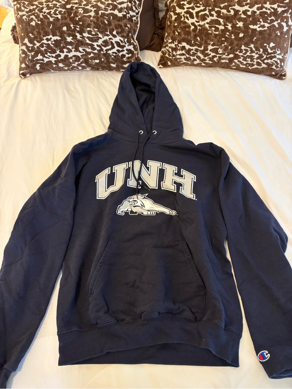 Champion Navy Blue UNH Pullover Hoodie